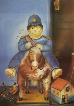Fernando Botero Painting - Pedro a Caballo Fernando Botero